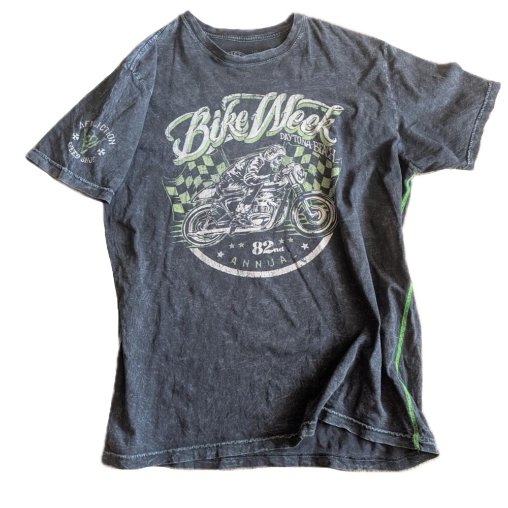 affliction 82nd daytona beach bike week tshirt 2xl well worn cotton